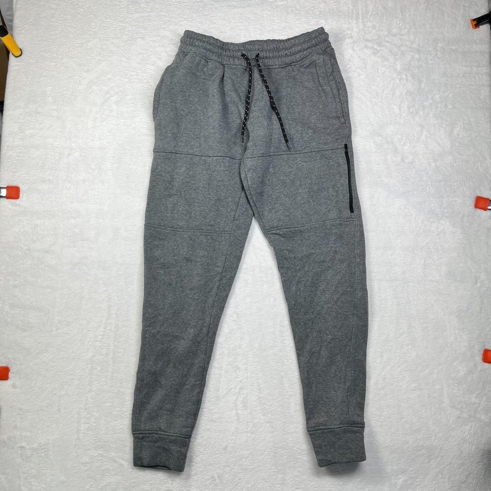 Monument Jogger Pants Womens Small Gray Fleece Jogging Drawstring Tapered Leg